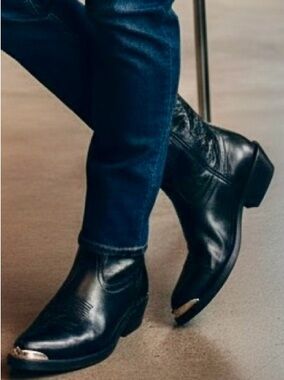 Laredo Black Crazy Horse Leather Boots Men’s Sz 10D #12621